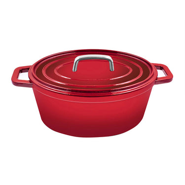 Red 6.5L Round Cast Iron Casserole